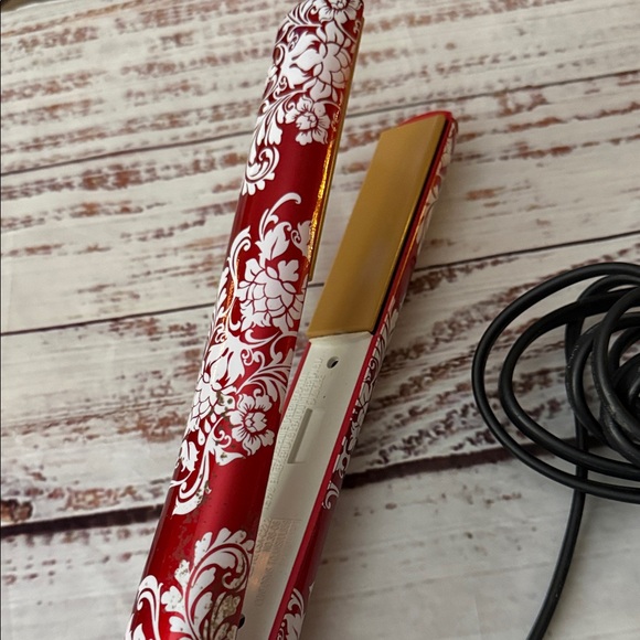 Chi Red Floral Hair Straightener Flat Iron - Picture 5 of 8